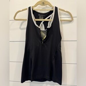 Champion Women's Black and White Tank Top
